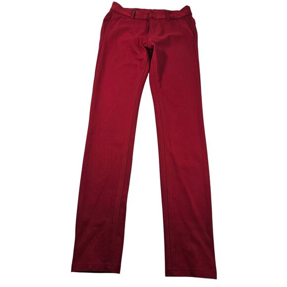 Kut from the kloth 0 red knit stretch trouser skinny pull on pants NWOT career - Picture 2 of 10